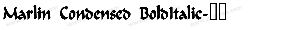 Marlin Condensed BoldItalic字体转换